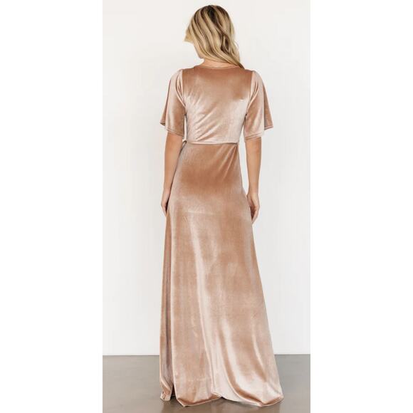 Baltic Born Champagne Velvet wrap maxi Dress - Picture 8 of 8